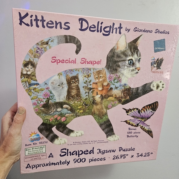 Kittens Delight Special Shape Approx. 900 Piece Jigsaw Puzzle. Sealed New - Picture 15 of 15